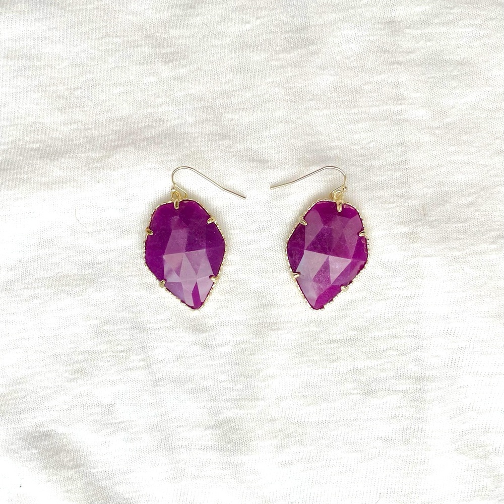 Kendra Scott Purple Tessa Statement Earrings